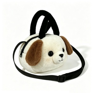 customized Dog plush bag, puppy crossbody bag, plush dog handbag, animal plush shoulder bag, <b>cute</b> puppy plush <b>purse</b> - Product Image 6