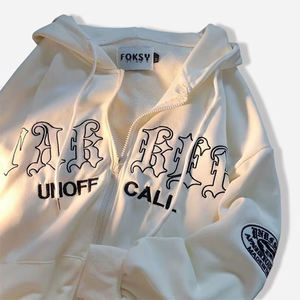 เสื้อฮู้ดซิปเต็มตัวพิมพ์ลายกราฟิก 3 มิติ ผ้าฝ้าย 100% ทรงโอเวอร์ไซส์ แบบสั่งทำพิเศษ สำหรับผ้าเฟรนช์เทอร์รี่เนื้อหนา ใส่ได้ในฤดูหนาว - Product Image 4