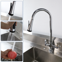 Robinet de cuisine extractible en laiton robuste avec douchette flexible, installation facile, pour cuisine commerciale - Promotion