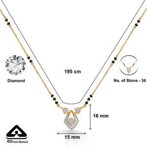 Simplicity Spark Gold & Diamond Mangalsutra moderne pour femmes - Product Image 4