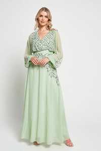 ชุดราตรีทางการยาวถึงพื้นมีเลื่อมปักลายสำหรับงานพรอมและงานปาร์ตี้ - Product Image 5