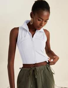 Athletic Jacket Women Workout Jackets Gym Clothes Bbl <b>Crop</b> Yoga Running Pullover Activewear Fitted Compression dry jogging wear - Product Image 4