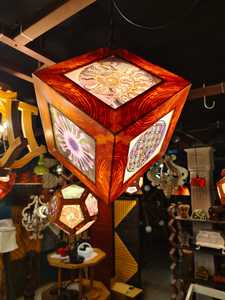 Premium Moderne Rustique Suspension Lampe À La Main En Bois De Pin Carré Long Luminaire Suspendu E26 Télécommande Élégant Durable - Product Image 6