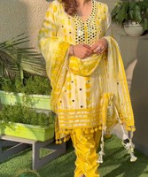 Salwar Kameez à bas prix, costume de fête, vêtements pour femmes, vente en gros, costumes pakistanais en coton 3 pièces, vêtements brodés en coton Punjabi, Surat Apparelgarment