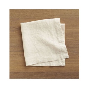 Serviettes de table en lin de coton naturel 100% de haute qualité lavées carrées meilleures ventes directes des exportateurs indiens pour les fêtes à manger - Product Image 4