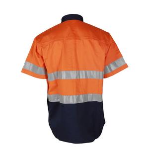 Hi Vis Construction T-shirt à manches courtes Hi Vis Workwear T-shirt de polo de sécurité réfléchissant avec bandes réfléchissantes - Product Image 6