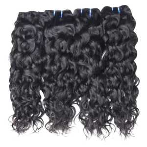 Extensiones de cabello humano natural Remy de templo indio, pelo virgen rizado natural en paquete de fábrica del sur de India, precios al por mayor baratos - Product Image 1