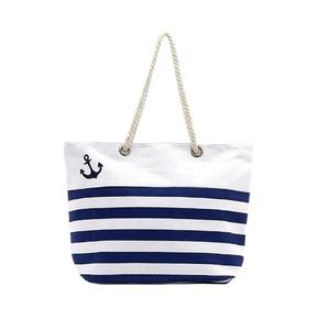 Nuevos bolsos de playa de verano, bolsos de mano para mujer, bolso de Playa Grande con cremallera de lona con asa de cuerda de algodón - Product Image 3