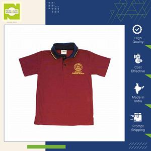Suministro al por mayor de camisetas deportivas escolares unisex GSM 230 en tela duradera PC Matty hecha a un precio mínimo de proveedor indio - Product Image 3