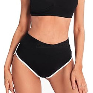 Shorts de sport pour femmes de la meilleure qualité, taille haute, élastique, couleur unie, respirant, séchage rapide, en spandex/nylon, fabriqué au Pakistan - Product Image 6