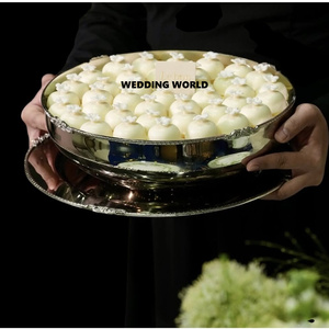 Tazón de Chocolate de Acero de Lujo, Diseño Personalizado, Hecho a Mano, Tazón para Dulces, Brillante, Chapado en Níquel, Decorativo - Product Image 1