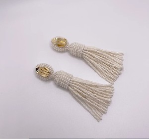 Luxury Quality <b>Emerald</b> Green Beaded Tassel Earrings - Product Image 1