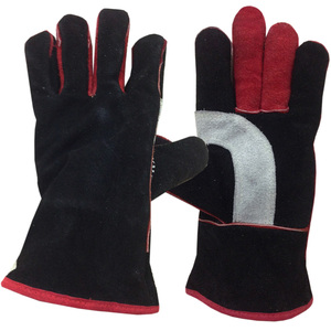 Guantes de soldadura MIG de cuero Forge con refuerzos de Palma resistentes al fuego - Product Image 1