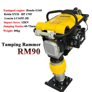 Vendita calda motore a benzina Diesel Rammer Rammer macchina 12KN piano terreno di vibrazione Rammer palmare Rammer
