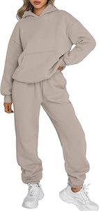 ชุดเซ็ทลำลอง 2 ชิ้นสำหรับผู้หญิง เสื้อฮู้ดและกางเกงขายาว แฟชั่นฤดูใบไม้ร่วง ชุดวอร์ม - Product Image 5