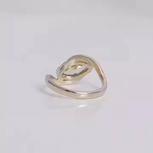 Elegante anillo de bodas de oro sólido de 14 quilates, corte Marquesa amarillo, Diamante cultivado en laboratorio, diseño de moda con estilo clásico - Product Image 3
