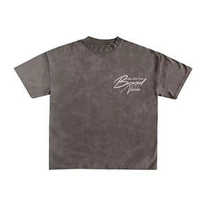 Logo imprimé personnalisé d'usine lavage à l'acide 2 pièces graphique hommes t-shirt et ensemble court pour hommes survêtement d'été ensembles pour hommes - Product Image 4