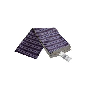 ผ้าพันคอและผ้าคลุมไหล่แบบดั้งเดิมผ้าแจ็คการ์ดลายทางสีม่วงสองด้านหรูหราดีไซน์ผ้าแจ็คการ์ดลายทางสีม่วงสองด้าน - Product Image 2