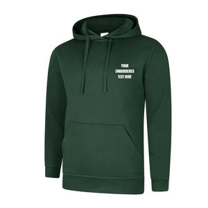 Conjunto de chándal de Jersey de algodón unisex al por mayor Sudadera con capucha y pantalones de chándal para hombre con logotipo personalizado con sudadera térmica para invierno - Product Image 1