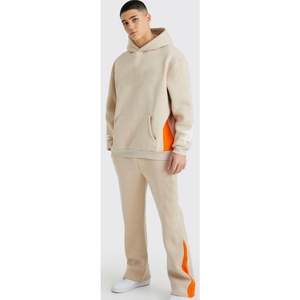 2025 nuevo Color impreso patrón sólido Hombre Ropa Deportiva de invierno traje cálido Sudadera con capucha pantalones con chándal camisas traje hombres - Product Image 1