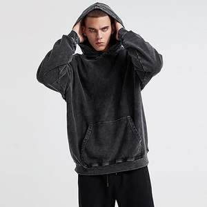 2025 Tendance Acide Lavage Hoodies Boxy Fit Pull Léger Streetwear Écologique Look Élégant pour les Marques et Magasins - Product Image 2