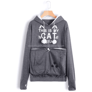 เสื้อฮู้ดดี้ผ้าฝ้ายโอเวอร์ไซส์สำหรับผู้หญิงเสื้อผ้าฤดูหนาวแบบสวมหัวพิมพ์โลโก้ด้านหน้าแบบหรูหราออกแบบได้ตามต้องการ - Product Image 3