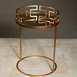 Gran oferta, mesa auxiliar de sofá con anillo de Metal con mesas de centro de vidrio, artículo decorativo para el hogar para muebles de sala de estar, restaurante - Product Image 4
