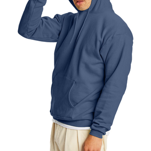 Sweat-shirt à motif uni et teint pour homme, 100% coton, 2025 nouveau, décontracté, à capuche, long - Product Image 3