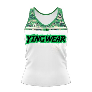 ขายร้อนที่กําหนดเองBreathableลูกเรือคอเสื้อฟุตบอลระเหิดพิมพ์ส่งตรงเวลาซอฟท์บอลRacerbackสไตล์ - Product Image 1