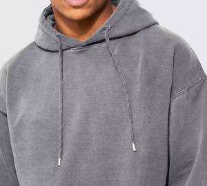 Pulls à capuche de qualité supérieure pour hommes, confortables et réglables, de couleur unie, taille normale, en coton biologique - Product Image 5