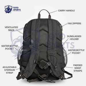 Sac de basket-ball en polyester respirant confortable avec logo personnalisé tendance professionnel de haute qualité de couleur noire - Product Image 6