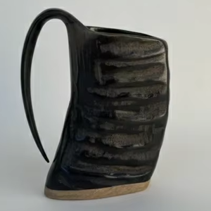 Premium Quality Eco Friendly Organic Material Natural Horn Mug Handmade Viking Style Beer Ale Coffee Drinking for <b>Bar</b> Home Use - Product Image 1