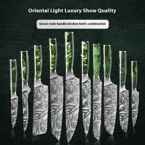ชุดมีดเชฟห้าชิ้นทำจากเหล็กกล้าคาร์บอนชุดเครื่องมือตัดสำหรับใช้ในครัวงานตามสั่ง - Product Image 2