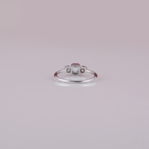 Anillo de boda de lujo de plata esterlina, anillo de compromiso de diamante cultivado en laboratorio solitario de corte esmeralda con certificado IGI, joyería para mujer - Product Image 5