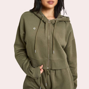 Women <b>Zip</b> Up Hoodie Tracksuit Set Relaxed Fit Fleece <b>Sweatshirt</b> & Straight Leg Joggers Activewear Bulk Supply - Product Image 3