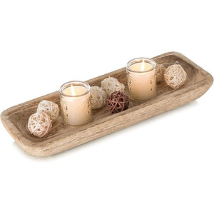 Prix raisonnable Bol à pâte ovale rustique Finition naturelle Bol à salade en bois de luxe Plats de placage polyvalents Salades Assiette la plus longue - Product Image 4
