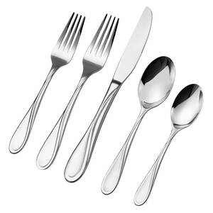 New Arrival Mirrored Stainless Steel Luxury <b>Flatware</b> Set Handmade Hotel & Party Dinnerware Durable Eco-Friendly Customizable - Product Image 1