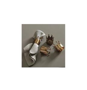 Table Decorative Design Handmade Aluminum Napkin Ring Holder Wholesale <b>Wedding</b> Napkin Ring Manufacturer India - Product Image 4