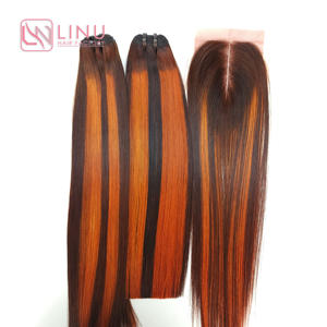 Color único, hueso de menta recto, 8 pulgadas a 30 pulgadas, cabello crudo vietnamita, cabello de trama Genius, cabello de doble dibujado, venta al por mayor, cabello LINU - Product Image 5