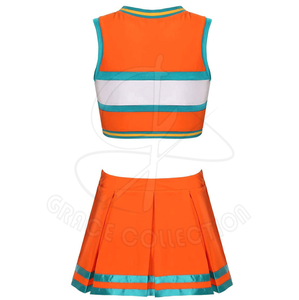Uniforme de pom-pom girl le plus populaire au design personnalisé pour jeunes femmes flambant neuf ensemble de haut et de short de pom-pom girl pour femmes - Product Image 6