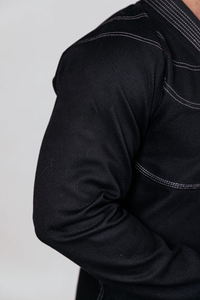 Chaqueta de tejido de perlas de algodón 100% teñida lisa de alta demanda, pantalones Rip Stop, uniformes de Jiu Jitsu bordados directos a la mejor venta - Product Image 4