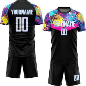 Kit de uniforme de fútbol 2025, ropa de entrenamiento por sublimación, camiseta de fútbol, logotipos y diseños personalizados de poliéster 100%, uniforme de fútbol para hombres - Product Image 4