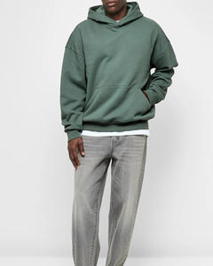 Personalizado al por mayor 2025 Beige Mens Hoodie impresión bordado tela de poliéster de algodón de alta calidad para pedidos a granel personalizados - Product Image 3