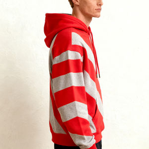 Customized logo Unisex French Terry Striped Oversized <b>Hoodies</b> High Quality Wholesale Manufacturers High Street <b>Men</b> Autumn hoody - Product Image 2