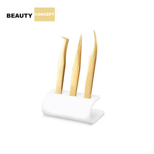 Pinzas de extensión de pestañas de acero inoxidable directas de fábrica con punta puntiaguda de logotipo personalizado - Product Image 5