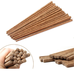 Logotipo grabado personalizado regalo de lujo chino reutilizable Natural rústico nogal palillos de madera mejor producto - Product Image 3