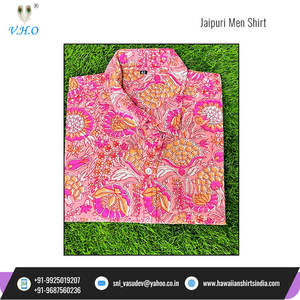 Camisa de Hombre 2023, Elegante y Hermosa, Hecha a Mano en Jaipur, con Estampado de Elefantes, 100% Algodón, de Secado Rápido - Product Image 4