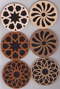 MODERN FRIENDLY Squarestone MDF HARDBOARD COASTER Tradición única CustomCoaster Cork Back Posavasos promocional - Product Image 4