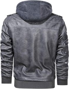 แจ็กเก็ตหนังแท้สำหรับผู้ชายไซส์ใหญ่พิเศษมีซิประบายอากาศได้ดีกันน้ำได้ทุกสี - Product Image 5