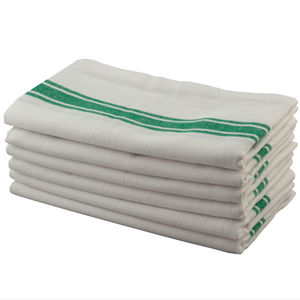 Chiffons de nettoyage de cuisine 100% coton avec motif à rayures carrées tissées Serviettes de cuisine à usage domestique - Product Image 1